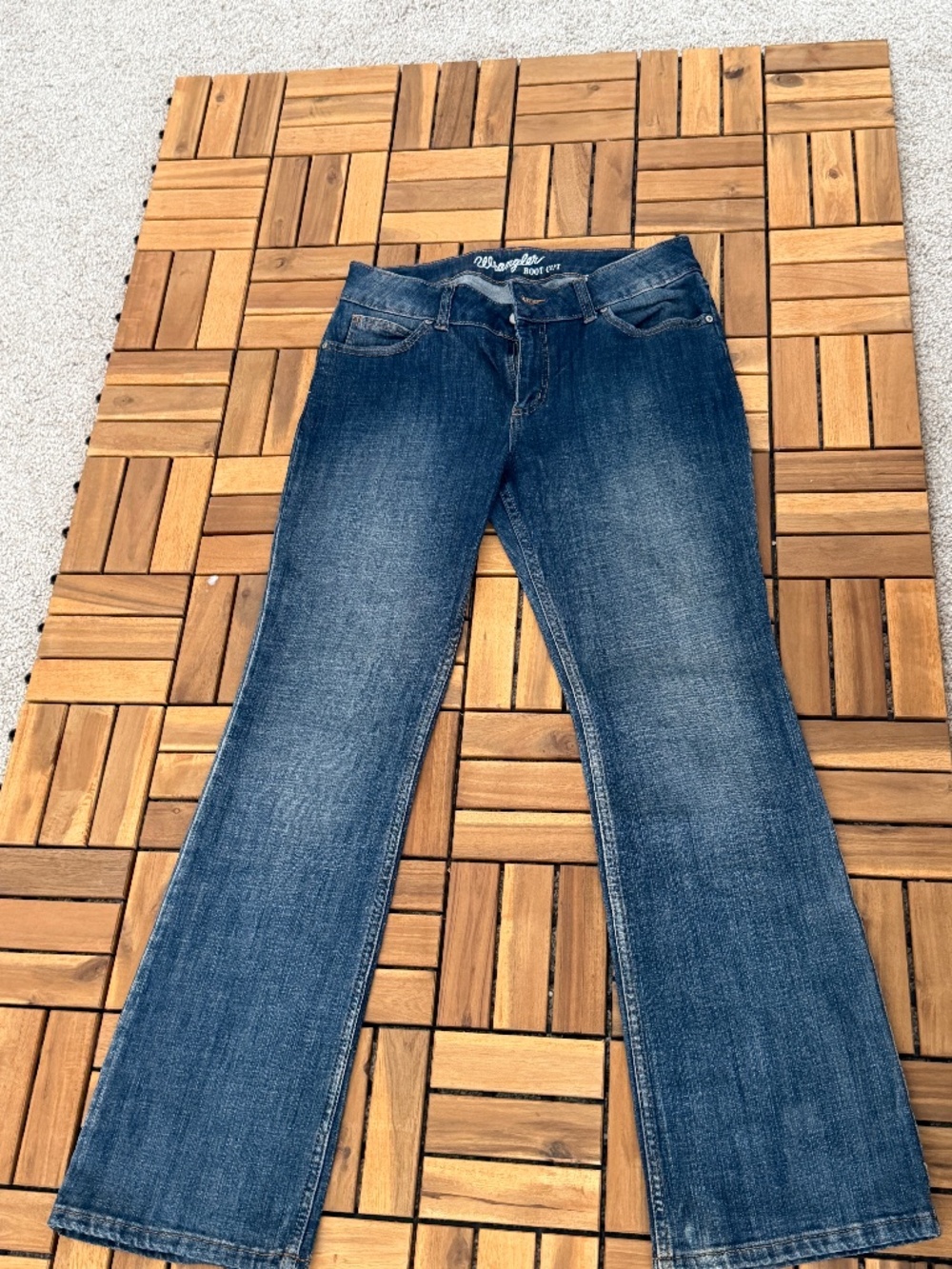 Wrangler Bootcut Jeans Size 11x32 Dark Wash Blue
